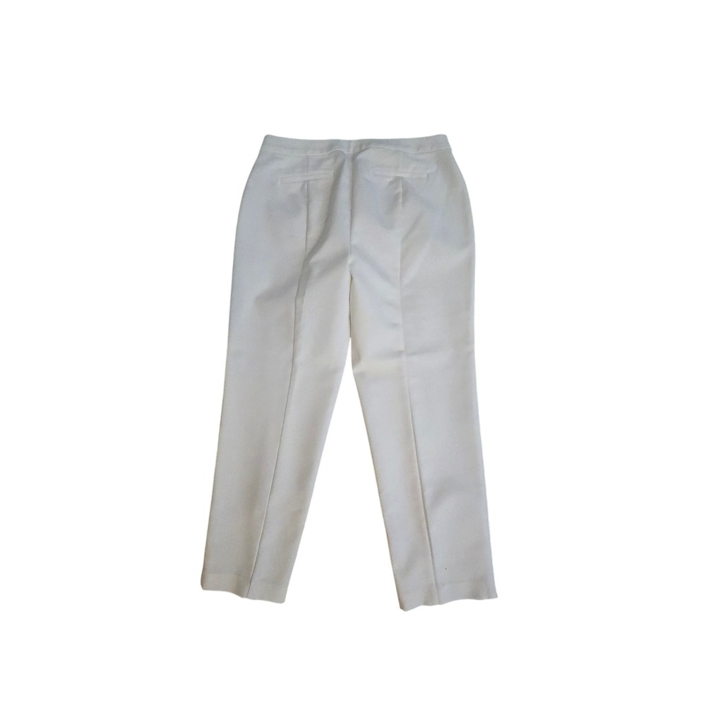 Rafaella Curvy White Slim Leg Dress Pants Womens Size 10 Professional Trousers - Picture 2 of 5